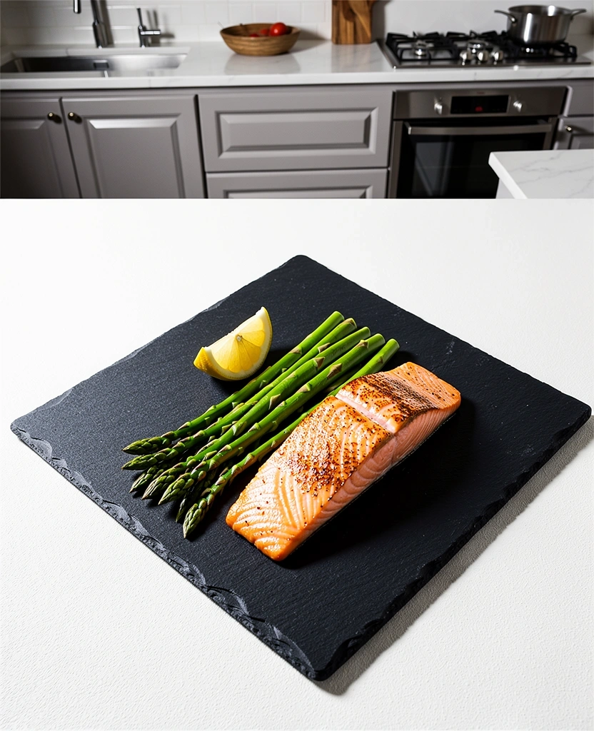 Salmón al Vapor con Espárragos